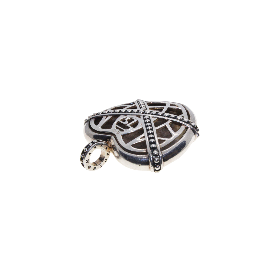 Pendant - 925 Silver Thomas Sabo Heart Locket Fleur de Lis. Double
