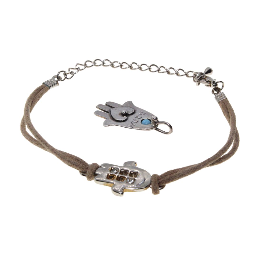 Hamsa Sterling Silver Bracelet plated in Rhodium main image 1